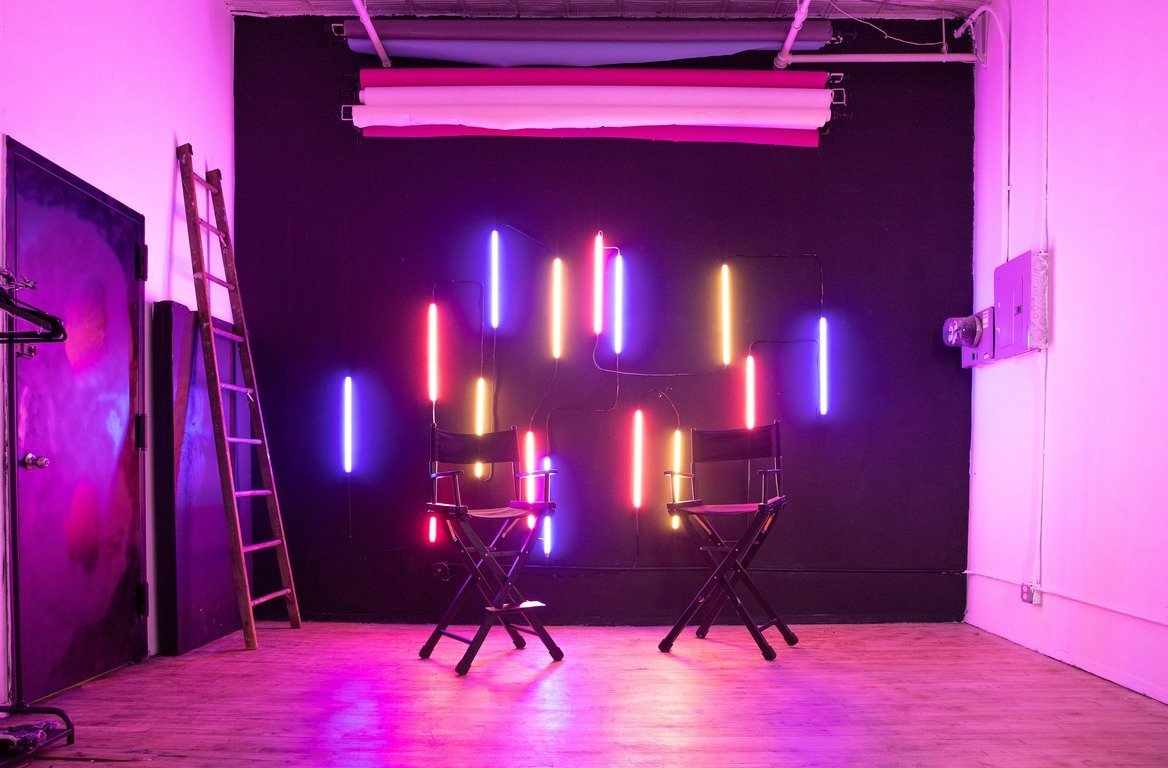 neon studio lights